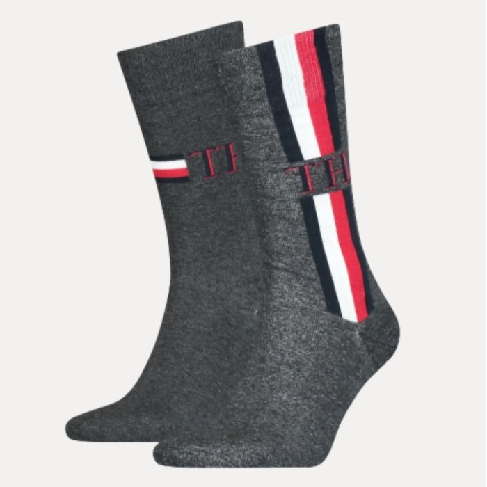 Tommy Hilfiger ανδρική βαμβακερή κάλτσα με σχέδιο 2pack 100001492-003