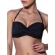 Bluepoint γυναικείο μαγιό top strapless D cup, σε μαύρο χρώμα!Με μπανέλα, ρυθμιζόμενη και αποσπώμενη τιράντα. Κούμπωμα στο πίσω μέρος 24066093D-02