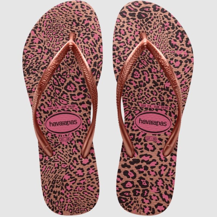 Havaianas γυναικείες σαγιονάρες slim animals crocus rose 4103352-6459