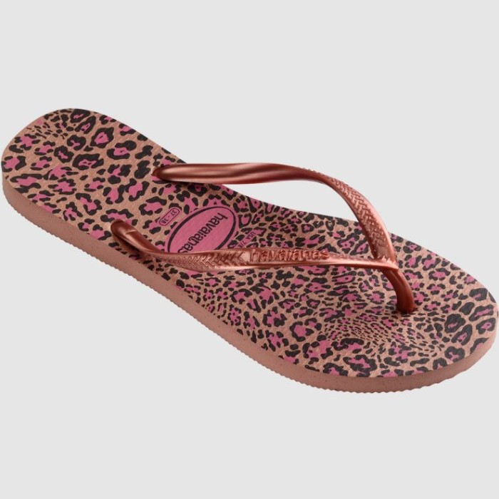 Havaianas γυναικείες σαγιονάρες slim animals crocus rose 4103352-6459