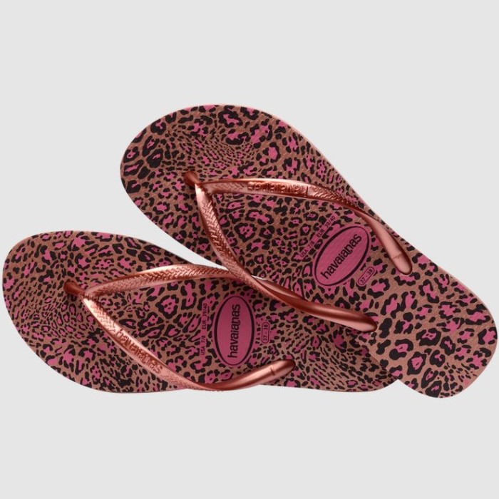 Havaianas γυναικείες σαγιονάρες slim animals crocus rose 4103352-6459