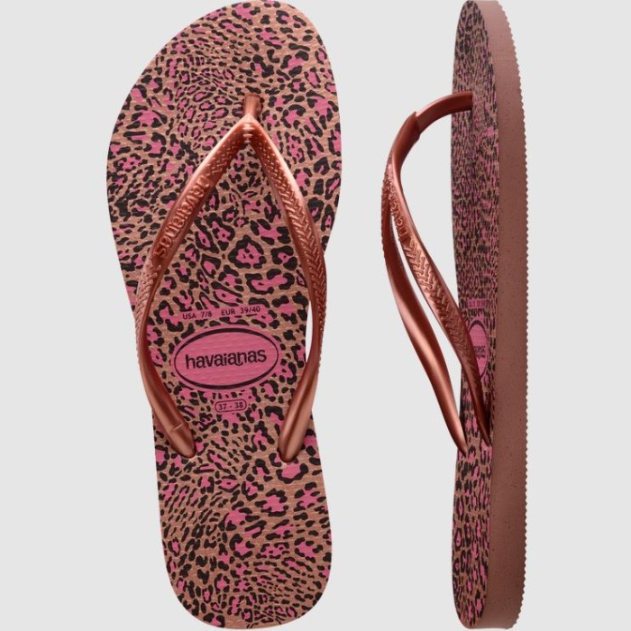 Havaianas γυναικείες σαγιονάρες slim animals crocus rose 4103352-6459