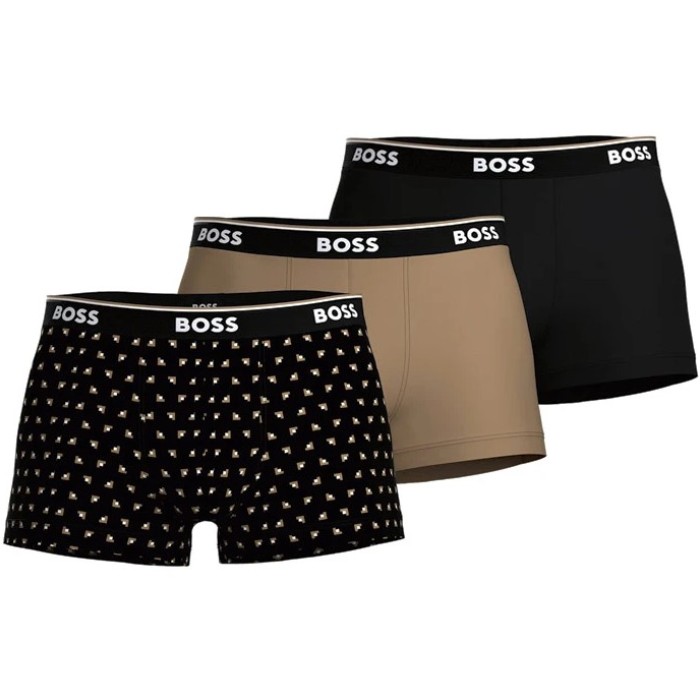 Boss ανδρικά boxers 3pack, κανονική γραμμή 95%cotton 5%elastane 50517829 962