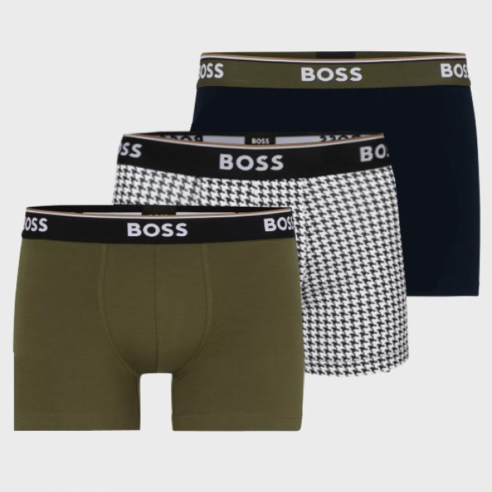 Boss ανδρικά boxers 3pack, κανονική γραμμή 95%cotton 5%elastane 50517829 965