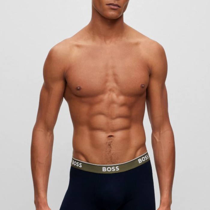 Boss ανδρικά boxers 3pack, κανονική γραμμή 95%cotton 5%elastane 50517829 965