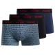 Hugo ανδρικά βαμβακερά 3pack boxers σε τρία χρώματα (μαύρο,print,μπλε) 50517894 975