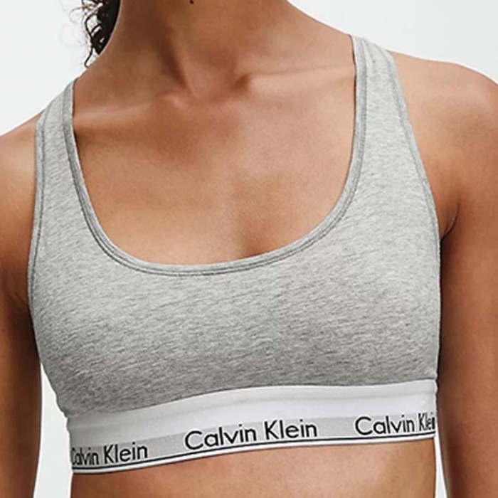 Calvin Klein μπουστάκι γκρι με λάστιχο  F3785E-020