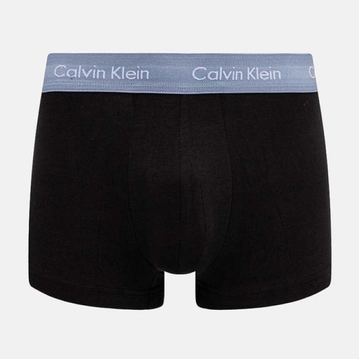 Calvin Klein ανδρικά βαμβακερά boxer 5pack σε μαύρο χρώμα με διαφορετικό χρώμα στο λάστιχο NB2734A Q5M