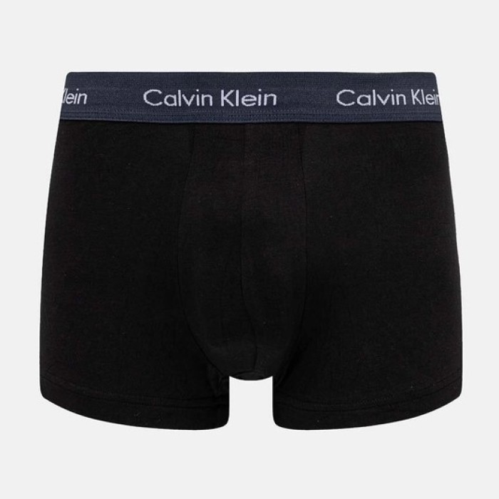 Calvin Klein ανδρικά βαμβακερά boxer 5pack σε μαύρο χρώμα με διαφορετικό χρώμα στο λάστιχο NB2734A Q5M