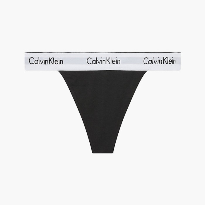 Calvin Klein γυναικείο κυλοτάκι string μαύρο με κορδόνι στο πίσω μέρος QF7013E-UB1