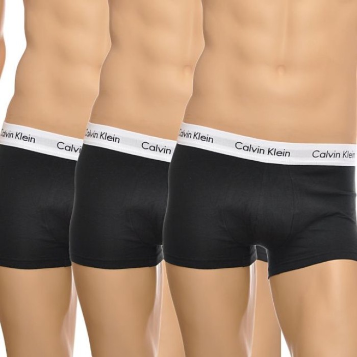 Calvin Klein ανδρικά βαμβακερά 3pack boxers,κανονική γραμμή,95%cotton 5%elastane U2664G-001