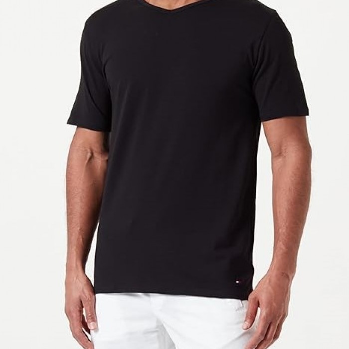 Tommy Hilfiger ανδρικό φανελάκι v-neck 3pack (μαύρο) UM0UM03137 0SJ