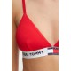 Tommy Hilfiger γυναικείο bralette σε κόκκινο χρώμα και λευκό λάστιχο! Ρυθμιζόμενες τιράντες και αφαιρούμενη επένδυση! UW0UW05607 XLG