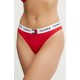 Tommy Hilfiger γυναικείο κυλοτάκι thong σε κόκκινο χρώμα με λευκό λάστιχο και το λογότυπο της εταιρίας UW0UW05616 XLG