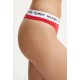 Tommy Hilfiger γυναικείο κυλοτάκι thong σε κόκκινο χρώμα με λευκό λάστιχο και το λογότυπο της εταιρίας UW0UW05616 XLG