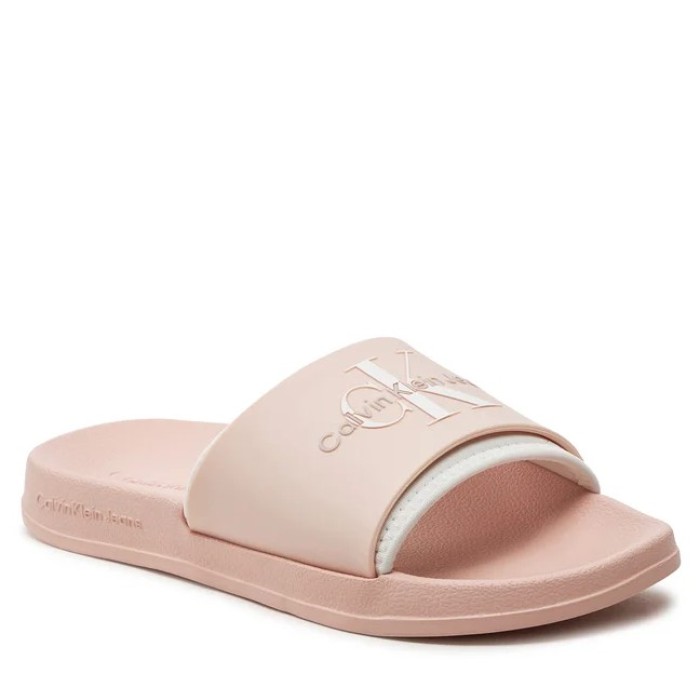 Calvin Klein γυναικεία παντόφλα slide σε baby pink χρώμα YW0YW00585 TLL