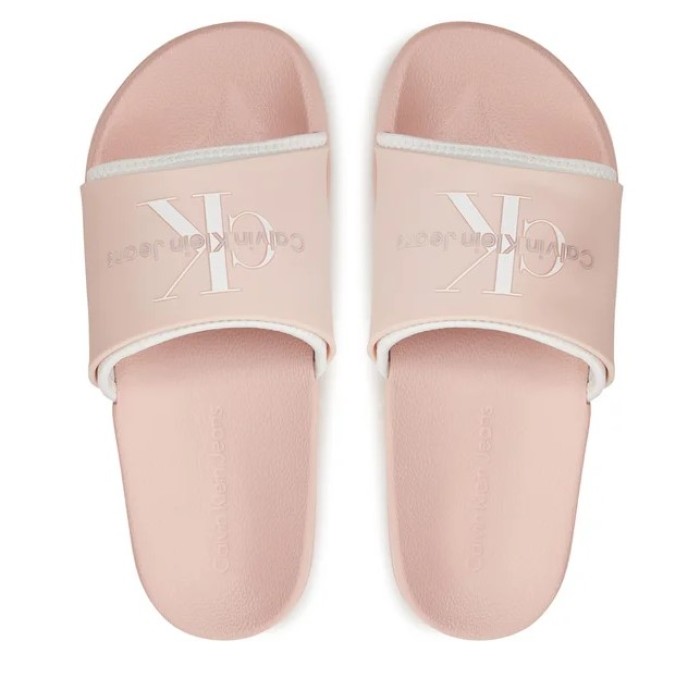 Calvin Klein γυναικεία παντόφλα slide σε baby pink χρώμα YW0YW00585 TLL